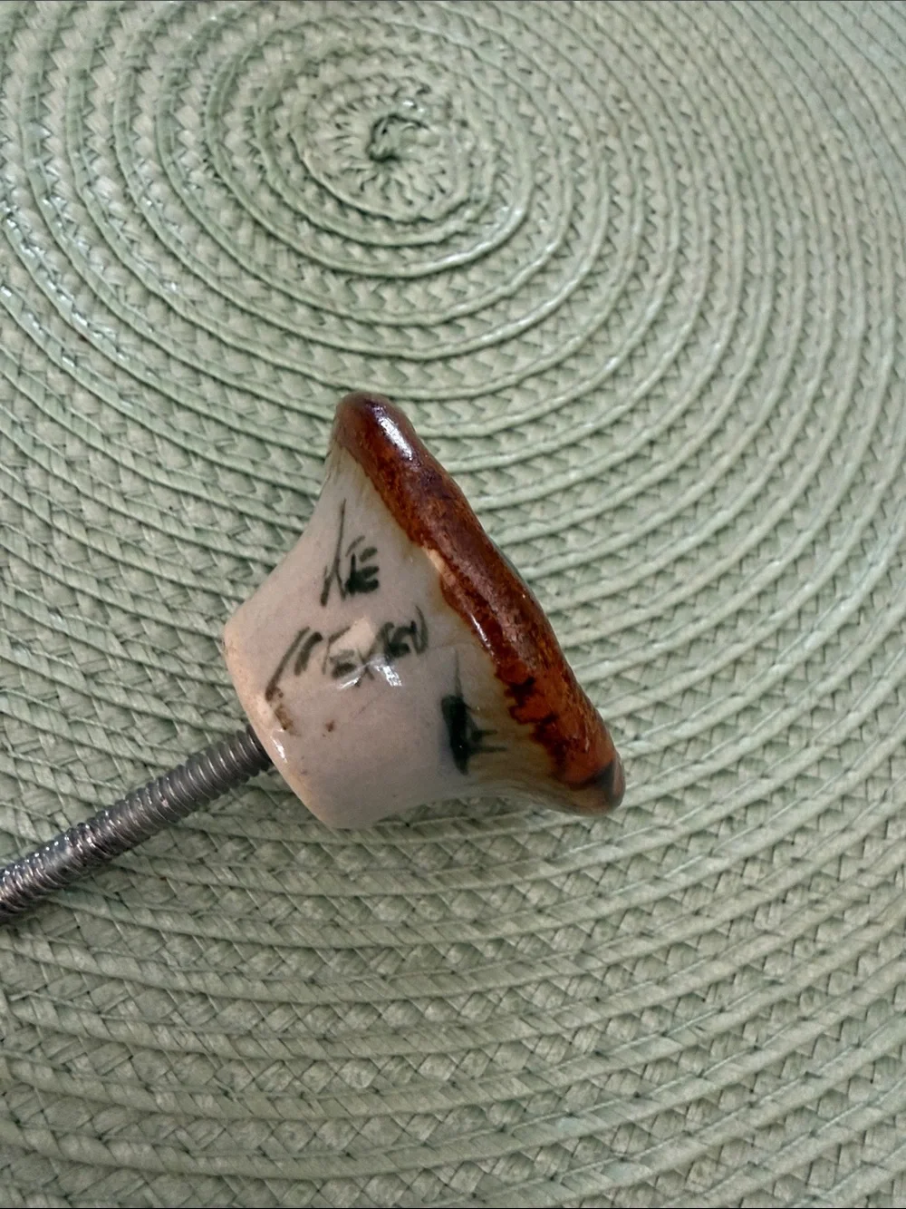 Vintage Ken Edwards signed Ceramic Bird and butterfly cabinets Knobs